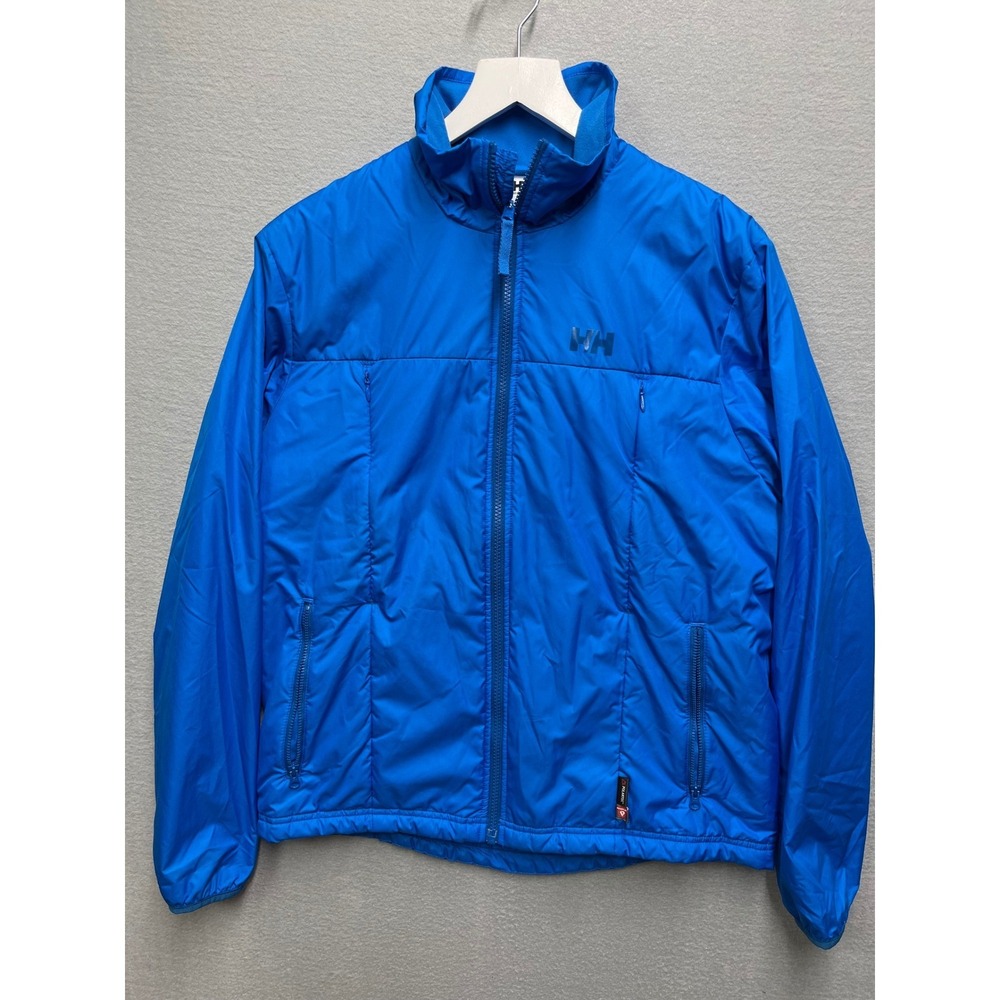 Helly Hansen Mens Blue Polartec Primaloft Puffer Jacket Size S Full Zip 3083